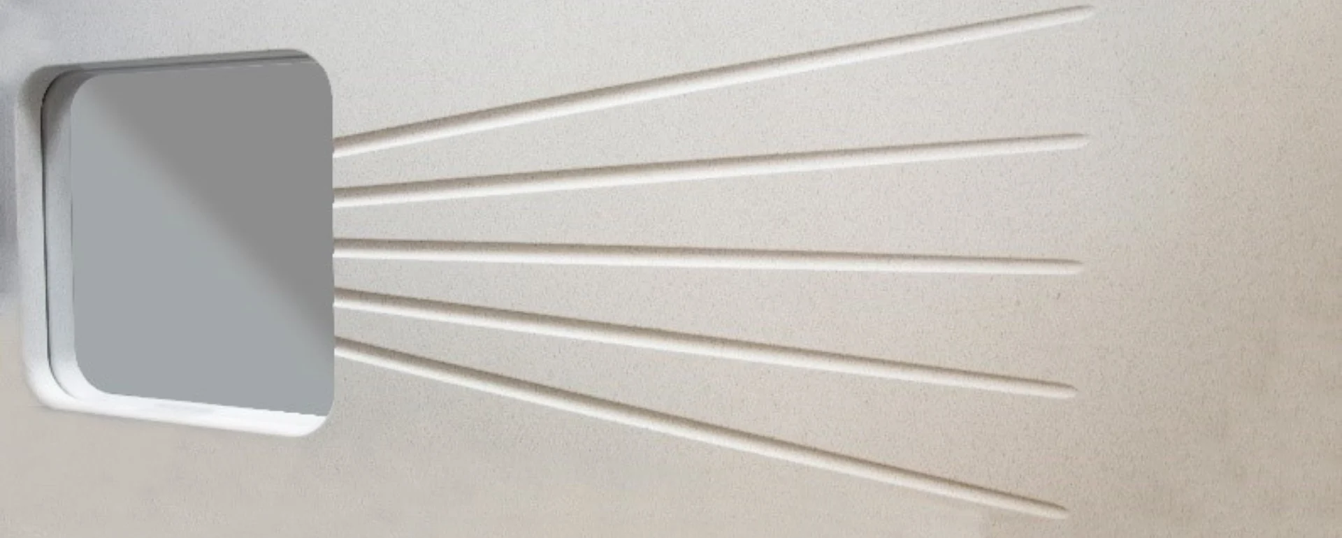 Fanned drainage groove